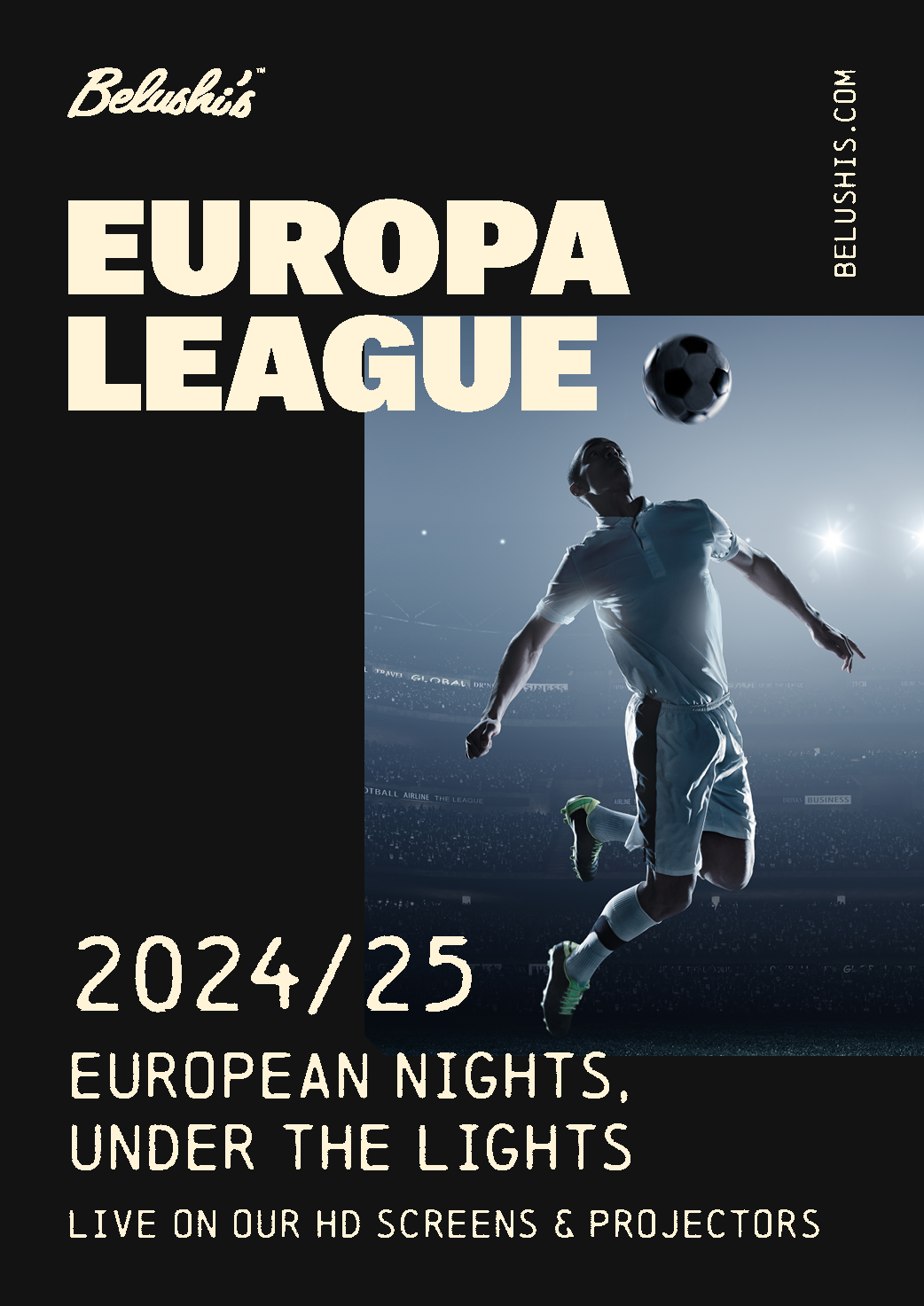 Catch the action from the Europa League live in Belushi's Bars.