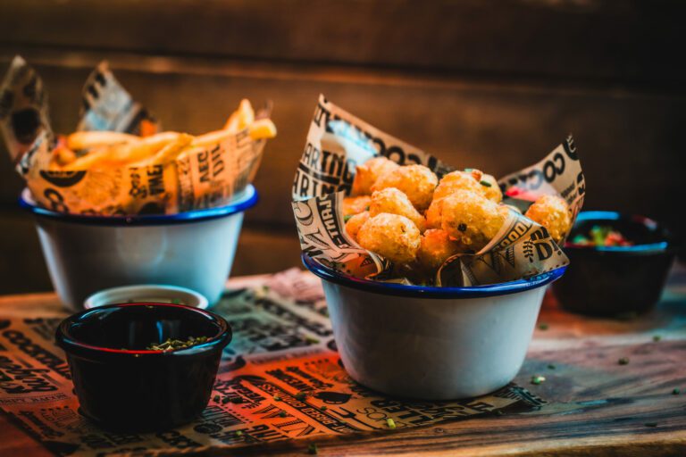 Loaded fries and tater tots at Belushi's Bar.