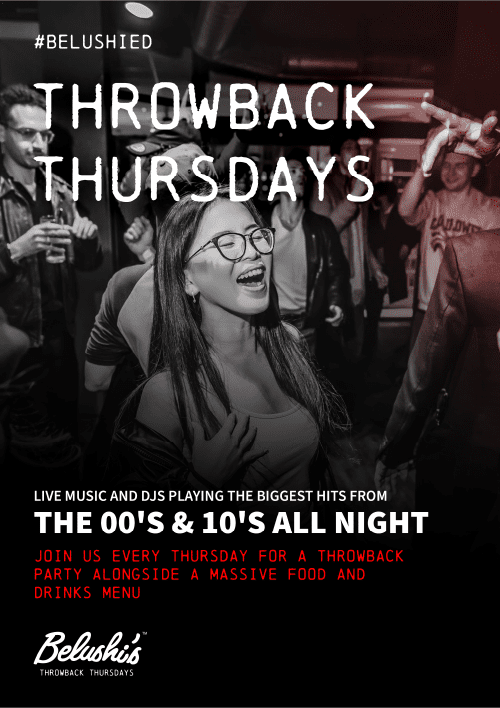 Throwback Thursday parties at Belushi's Bars.