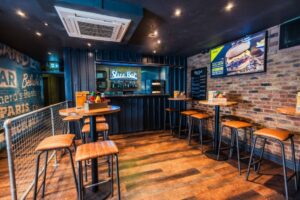 A picture of the slice bar at Belushi's bar London Bridge