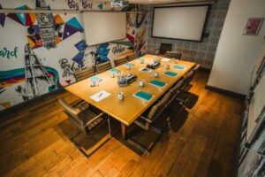 A picture of the meeting room at Belushis Shepherds Bush branch